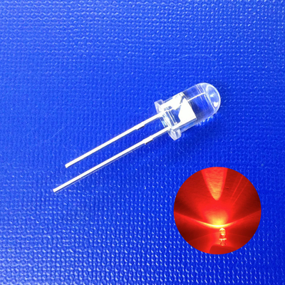 T1 3/4 5mm Kırmızı Çıkarıcı Renkli 5mm LED Diyot Yönlendirme Sinyalı İzleyici için Şeffaf Yuvarlak Baş