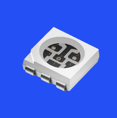 SMD5050 RGB LED Diyot 5.0x5.0mm PCT Bracket 120deg 6pin Açık Lens 0.6W LED Çip