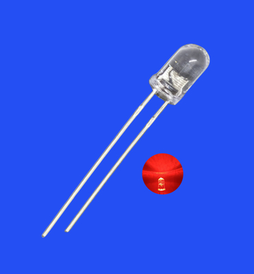 Yanıp sönen LED 5mm 3.0Hz 1/6 Görev Döngüsü Kırmızı Renk 620nm 1200mcd Yuvarlak Açık Lens Dip Yanıp sönen LED