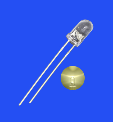 Yanıp sönen LED 5mm 3.0Hz 1/6 Görev Döngüsü Sıcak Beyaz Renk 3500K 2000mcd Yuvarlak Açık Lens Dip Yanıp sönen LED