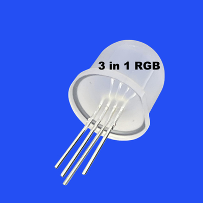 WS2812B 12mm 3 In 1 RGB Tam Renkli Dairesel Baş 60 Derece Adreslenebilir Piksel LED Diyot